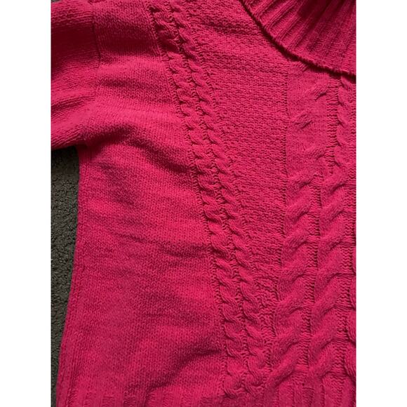 Absolutely Famous Hot Pink Turtleneck Pullover Chunky Sweater- Size XL - Picture 4 of 8